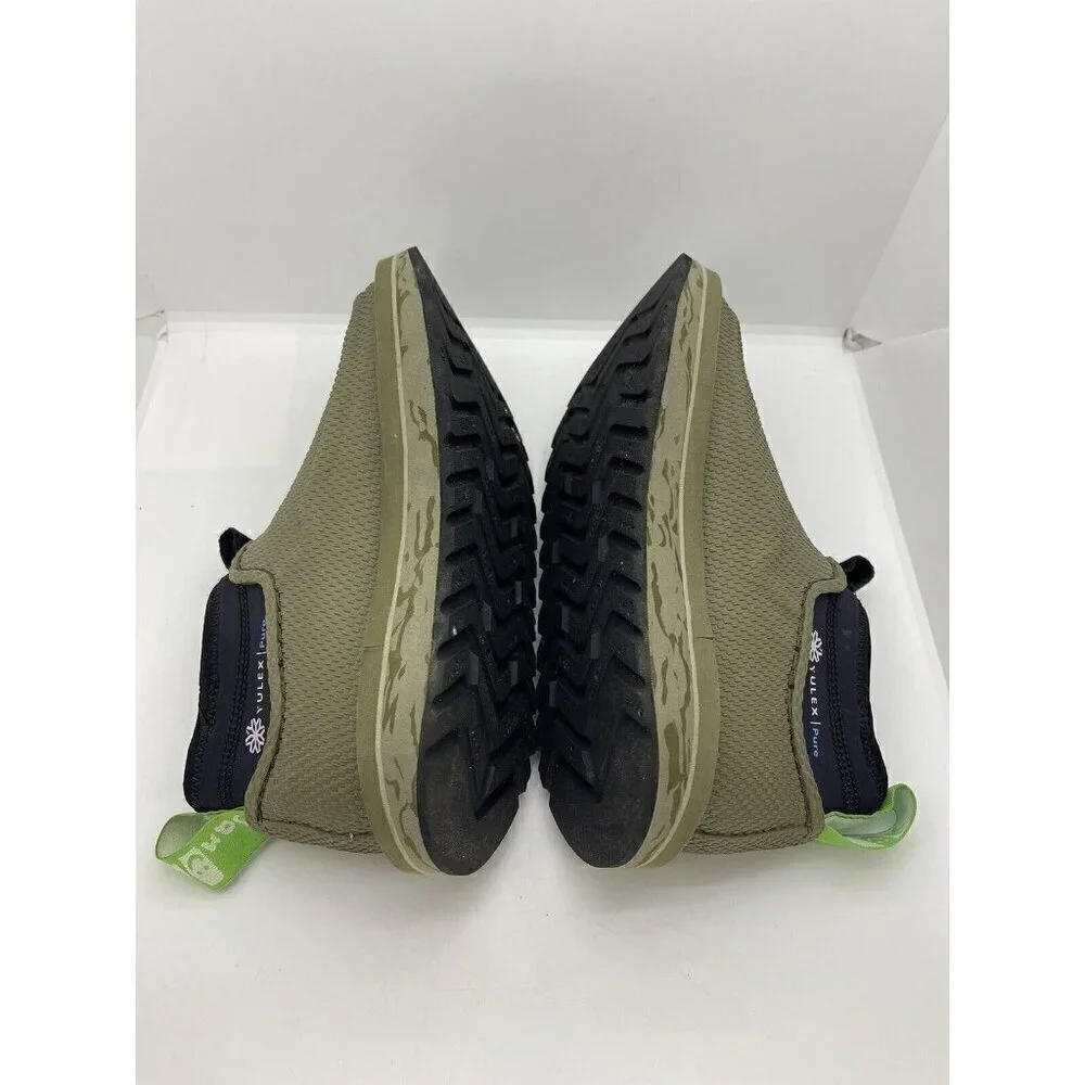 Sanuk Chiba Journey LX Yulex Pure Logo Camo Green Slip On Stretch Ankle Boots 6